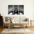 Imagen de pared en blanco y negro / Torre Effie Lámina enmarcada / Triptych Wall Art Decor